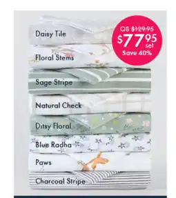 Pillow Talk LSB Printed Flannelette Sheet Set by Habitat offer