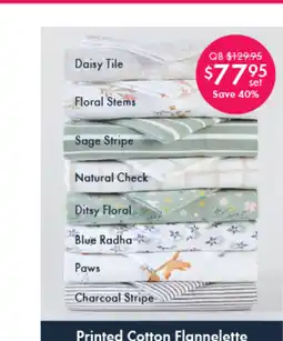 Pillow Talk KBD Printed Flannelette Sheet Set by Habitat offer