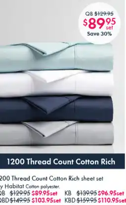 Pillow Talk KBD 1200 Thread Count Cotton Rich by Habitat offer
