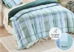 Pillow Talk SKB Lennox Check comforter set by Essentials offer
