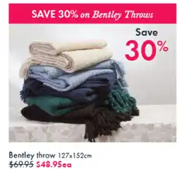 Pillow Talk Bentley throw 127x152cm offer