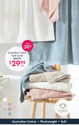 Pillow Talk Australian Cotton Bath Towel offer