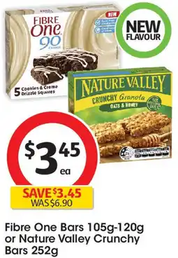 Coles Fibre One Bars 105g-120g or Nature Valley Crunchy Bars 252g offer