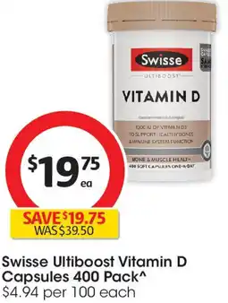 Coles Swisse Ultiboost Vitamin D Capsules offer