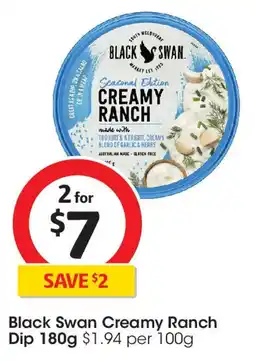 Coles Black Swan Creamy Ranch Dip offer