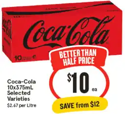 IGA Coca-Cola Selected Varieties offer