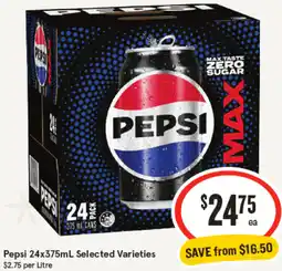 IGA Pepsi selected varieties offer