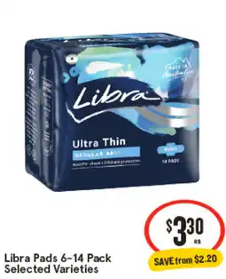IGA Libra Pads 6-14 Pack Selected Varieties offer