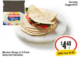 IGA Mission Wraps 6-8 Pack Selected Varieties offer