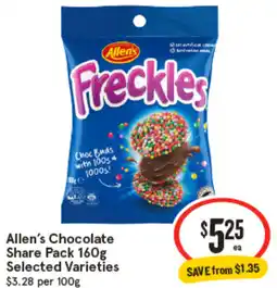 IGA Allen's Chocolate Share Pack Selected Varieties offer