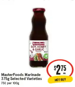 IGA MasterFoods Marinade Selected Varieties offer
