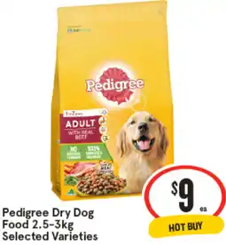 IGA Pedigree Dry Dog Food Selected Varieties offer
