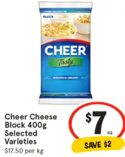 IGA Cheer Cheese Block Selected Varieties offer