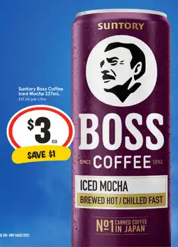 IGA Suntory Boss Coffee Iced Mocha offer