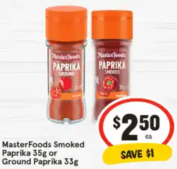 IGA MasterFoods Smoked Paprika 35g or Ground Paprika 33g offer