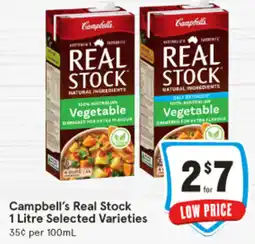 IGA Campbell's Real Stock Selected Varieties offer