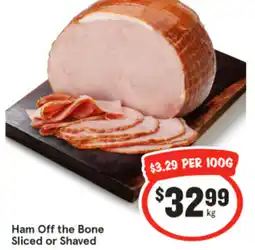 IGA Ham Off the Bone Sliced or Shaved offer