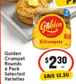 IGA Golden Crumpet Rounds 6 Pack Selected Varieties offer