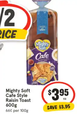 IGA Mighty Soft Cafe Style Raisin Toast offer