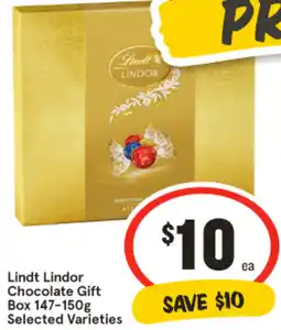 IGA Lindt Lindor Chocolate Gift Box Selected Varieties offer