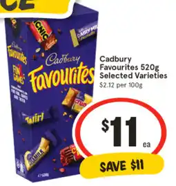 IGA Cadbury Favourites Selected Varieties offer
