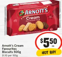 IGA Arnott's Cream Favourites Biscuits offer