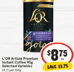 IGA L'OR Artiste Premium Instant Coffee Selected Varieties offer