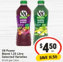 IGA V8 Power Blend 1.25 Litre Selected Varieties offer