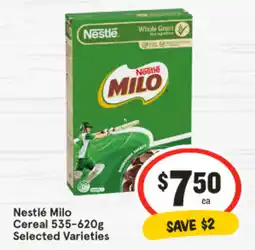 IGA Nestlé Milo Cereal Selected Varieties offer
