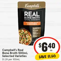IGA Campbell's Real Bone Broth Selected Varieties offer