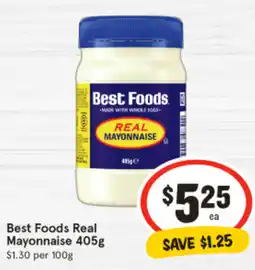IGA Best Foods Real Mayonnaise offer