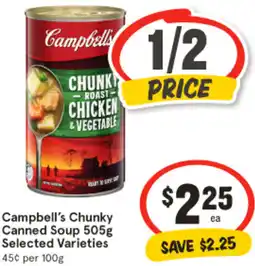 IGA Campbell's Chunky Canned Soup Selected Varieties offer