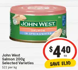 IGA John West Salmon Selected Varieties offer