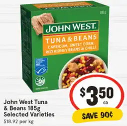 IGA John West Tuna & Beans Selected Varieties offer