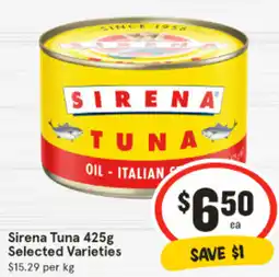 IGA Sirena Tuna Selected Varieties offer