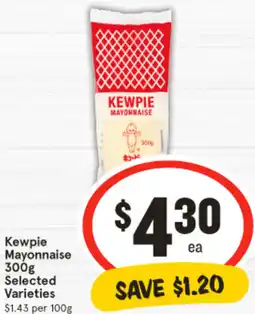 IGA Kewpie Mayonnaise Selected Varieties offer