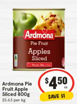IGA Ardmona Pie Fruit Apple Sliced offer