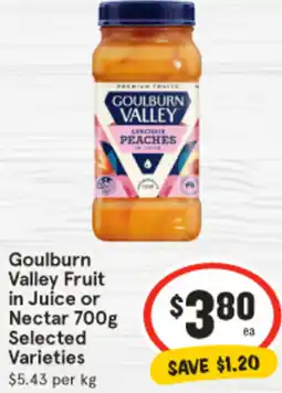 IGA Goulburn Valley Fruit in Juice or Nectar offer