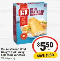 IGA I&J Australian Wild Caught Hoki Selected Varieties offer
