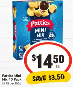 IGA Patties Mini Mix 40 Pack offer