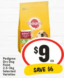 IGA Pedigree Dry Dog Food Selected Varieties offer
