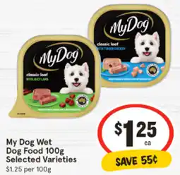 IGA My Dog Wet Dog Food Selected Varieties offer