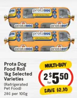 IGA Prota Dog Food Roll Selected Varieties offer