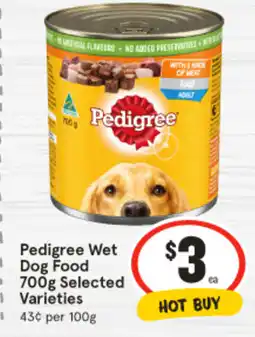 IGA Pedigree Wet Dog Food Selected Varieties offer