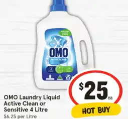 IGA OMO Laundry Liquid Active Clean or Sensitive offer