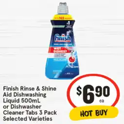 IGA Finish Rinse & Shine Aid Dishwashing Liquid offer