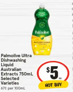 IGA Palmolive Ultra Dishwashing Liquid Australian Extracts Selected Varieties offer