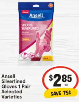 IGA Ansell Silverlined Gloves 1 Pair Selected Varieties offer
