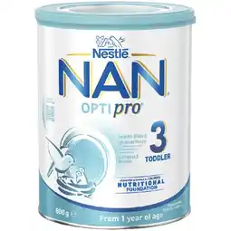 Woolworths Nestle NAN Optipro Baby Formula Stage 3 800g offer