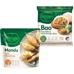 Woolworths Bibigo Mandu Dumplings or Bao Buns 279-320g – From the Freezer offer
